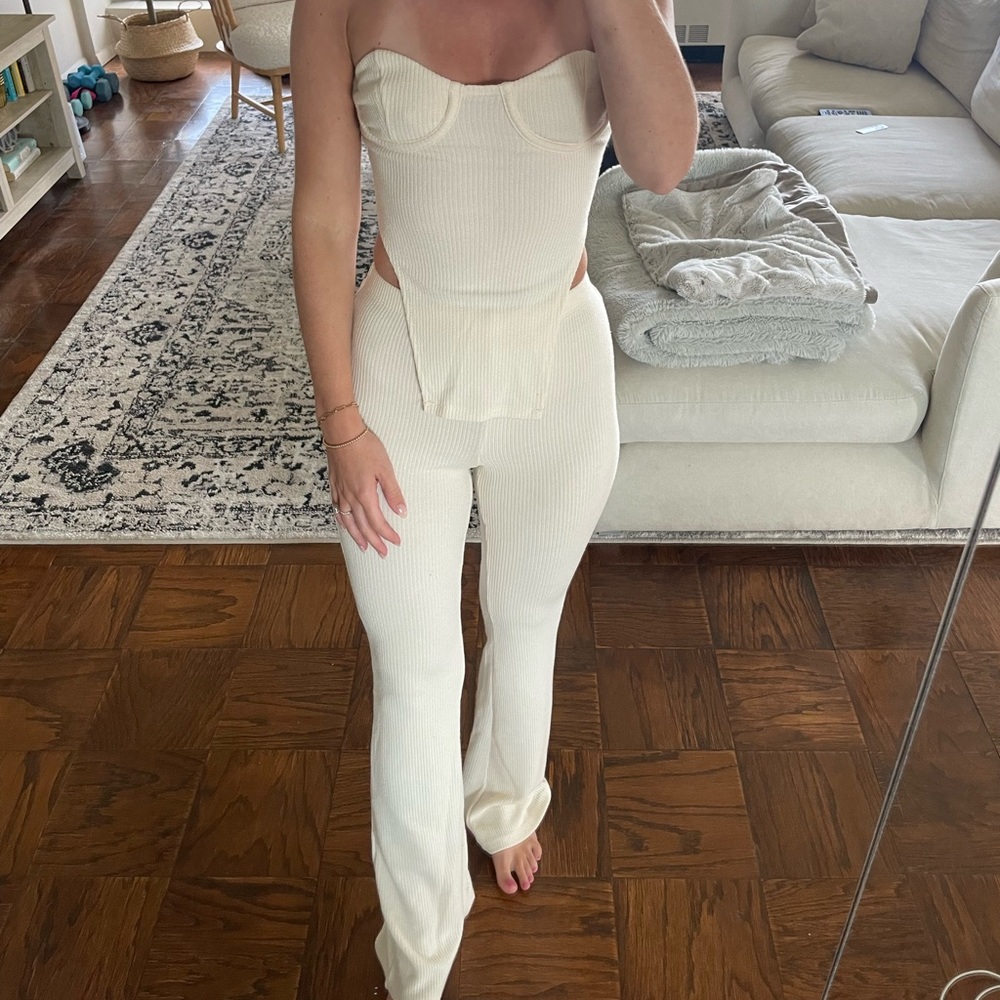 White Fox Boutique Cream Two Piece Set